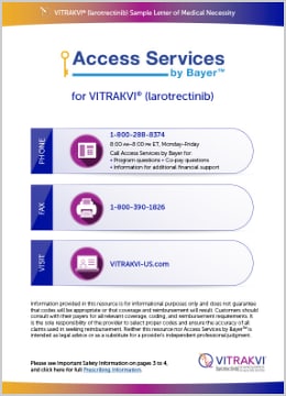 Vitrakvi® (larotrectinib) letter of medical necessity template