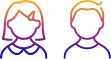 Icon of children, a boy and girl  
