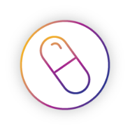 Graphic of a capsule medication and text of 100mg and 25mg