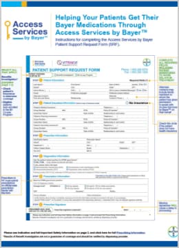 Access Services by Bayer™ patient services request form