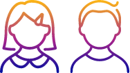 Icon of children, a boy and girl 