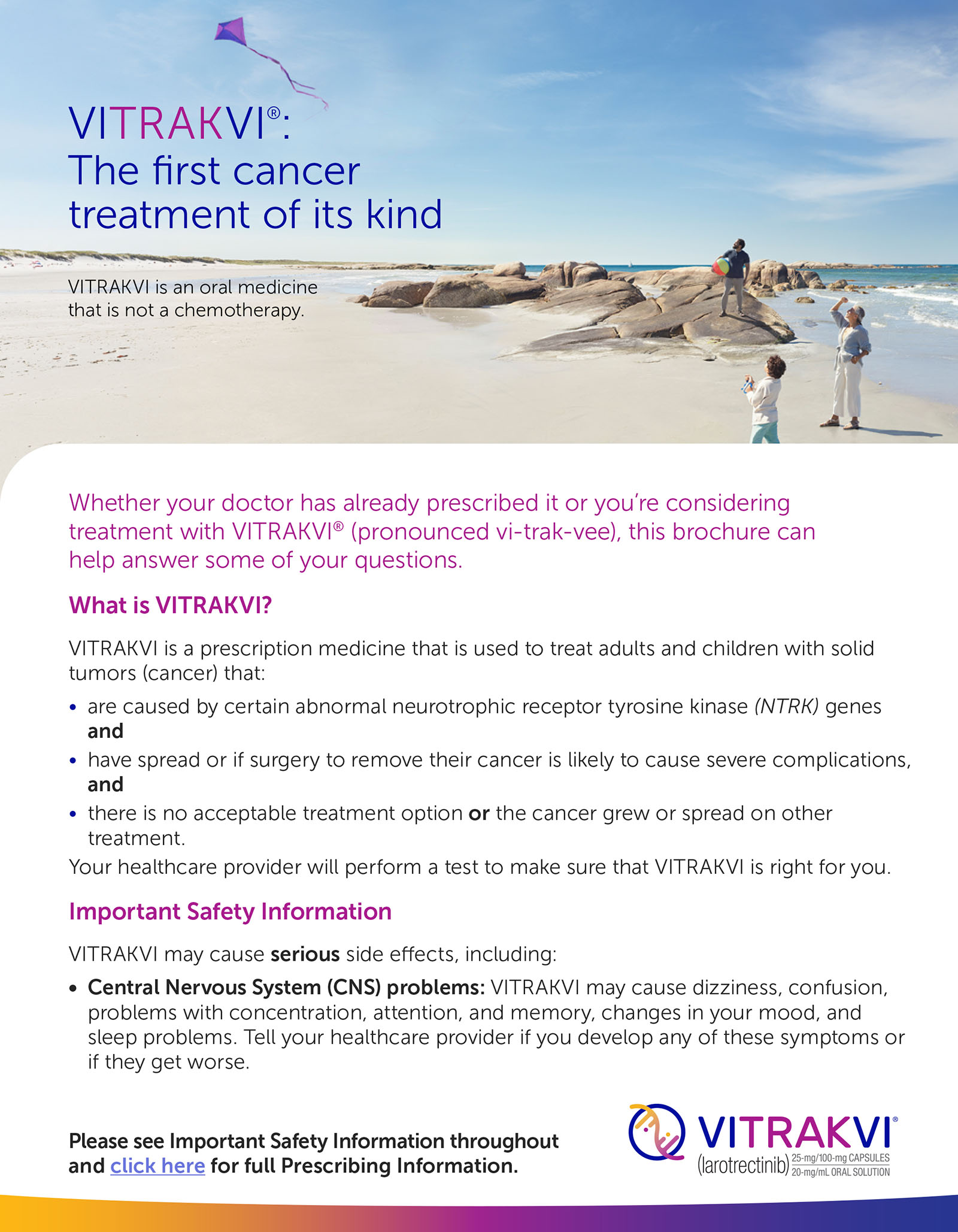 VITRAKVI® (larotrectinib) patient brochure